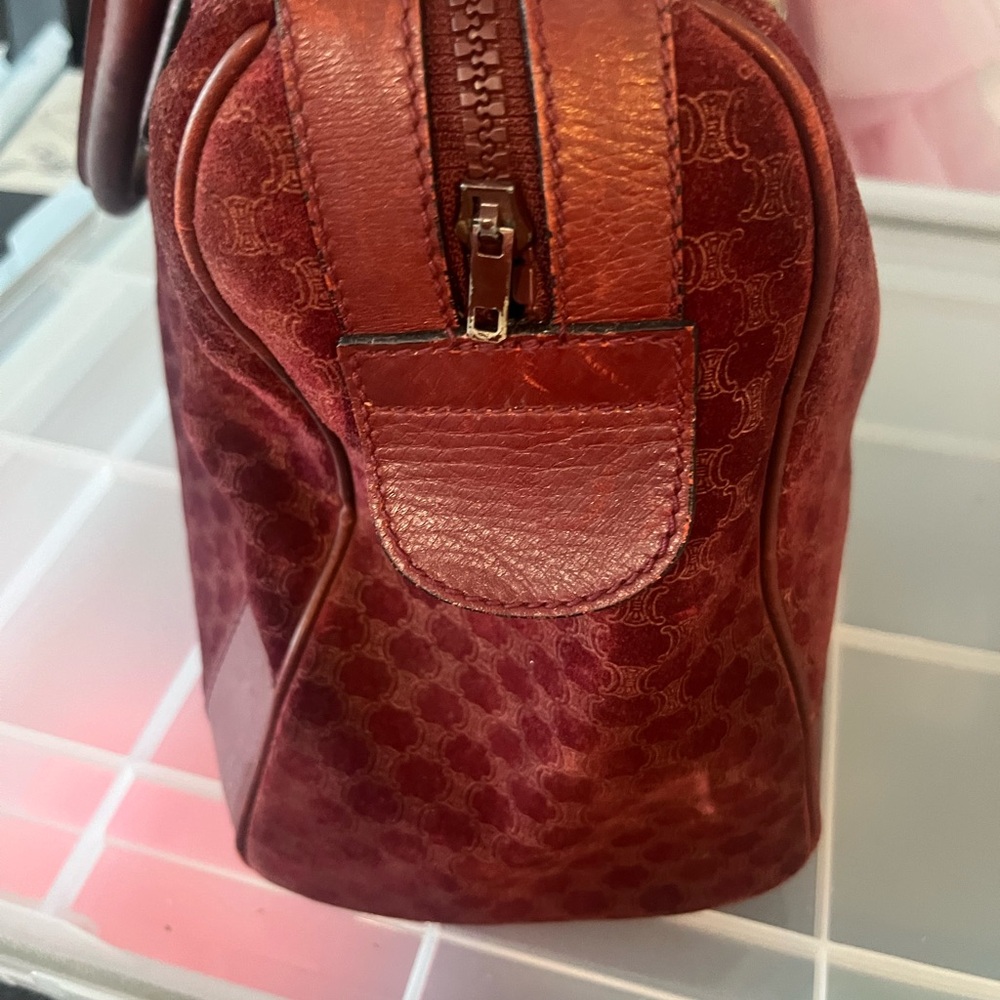 Celine Suede Boston Bag Large - Picture 9 of 15